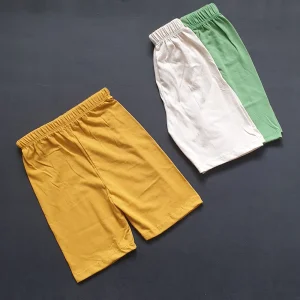 شلوارک پسرانه بچگانه ۱ تا ۸ سال پنبه خالص ساده راسته 1