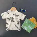 تی شرت پسرانه بچگانه ۱ تا ۸ سال پنبه خالص طرح لوگو 1