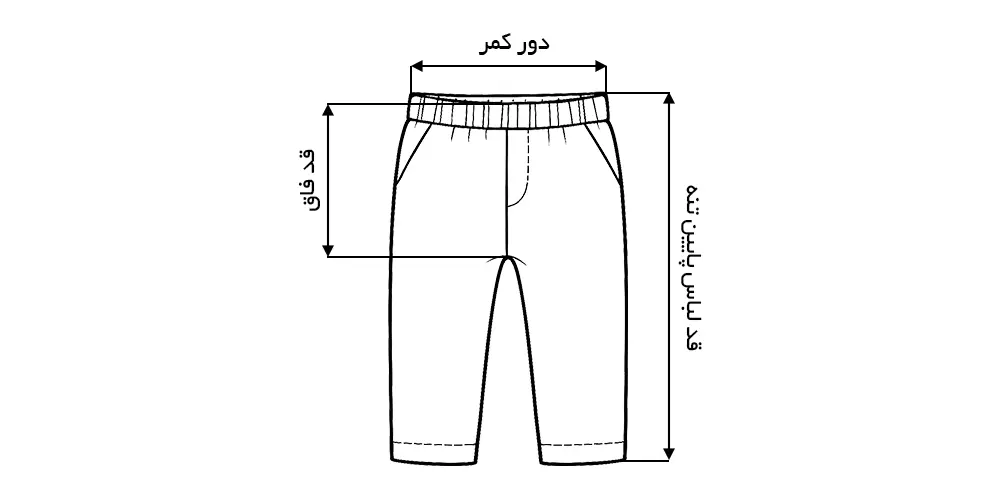 راهنمای سایز شلوار